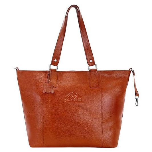 A.E Leather Tote Bag For Women | Shoulder Handbag For College Office